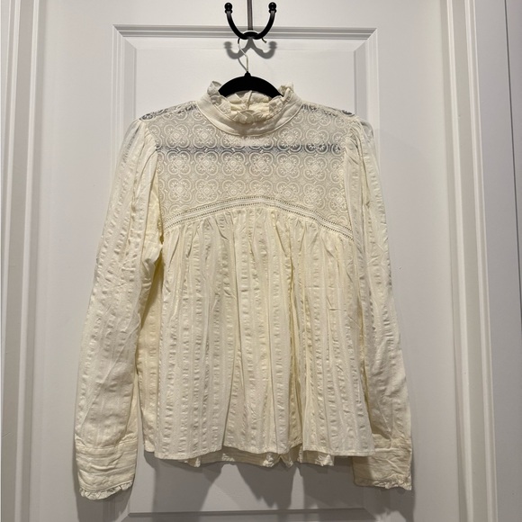 bohme Tops - Elegant Cream Lace Blouse - Bohme